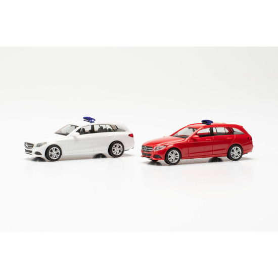 Herpa 013284-003 , MiniKit Mercedes-Benz Klasa C Kombi z listwami ostrzegawczymi (2 sztuki) , Skala H0 1:87